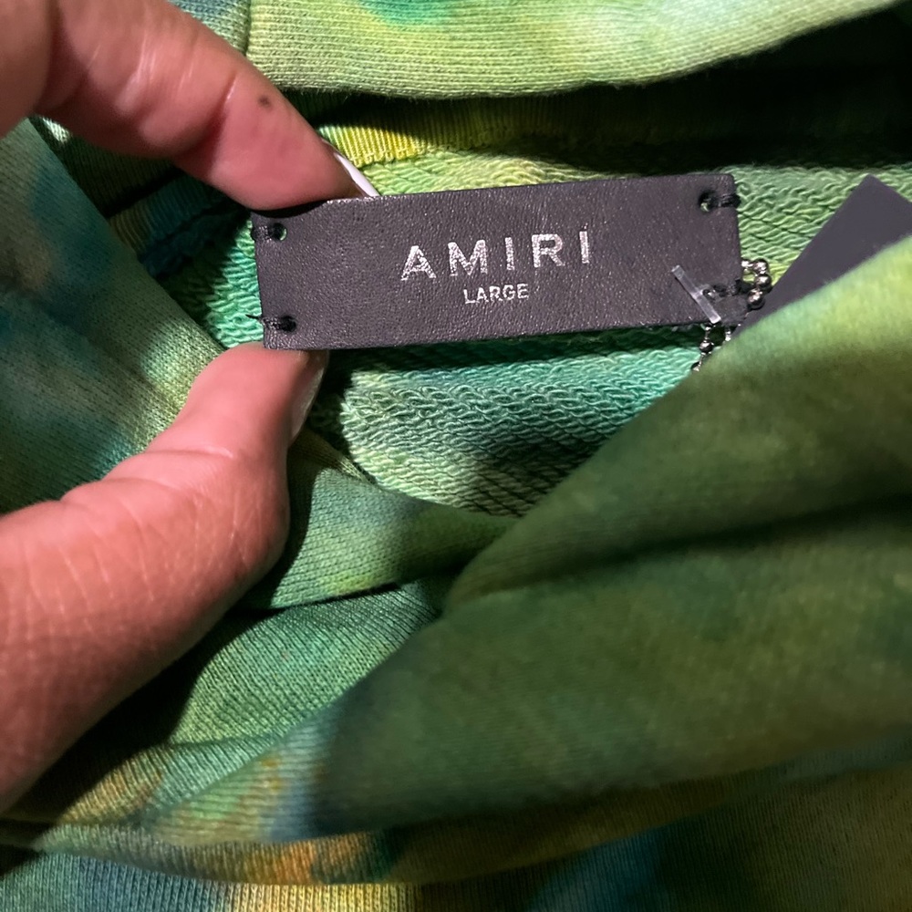 Amiri Green Tie-Dye Shirt - Large